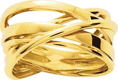 Bague fantaisie or jaune